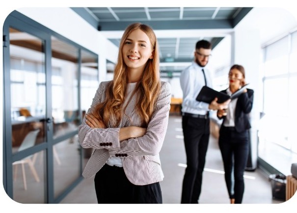 Consulting professional in an office